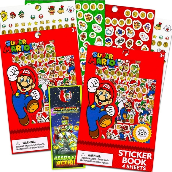 Super Mario Sticker Book 4 Sheets NWT - Picture 4 of 8